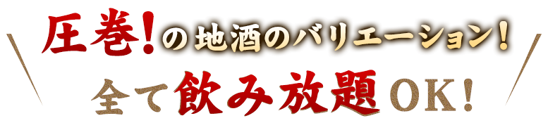 圧巻！日本酒飲み放題